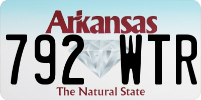 AR license plate 792WTR