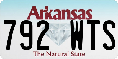 AR license plate 792WTS