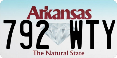 AR license plate 792WTY