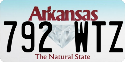 AR license plate 792WTZ