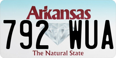 AR license plate 792WUA