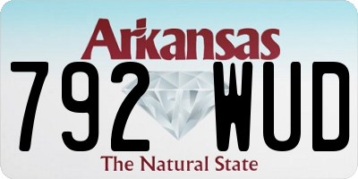 AR license plate 792WUD