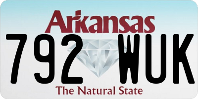 AR license plate 792WUK