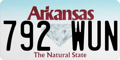AR license plate 792WUN