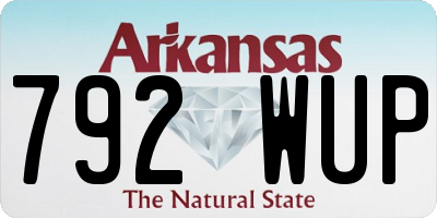 AR license plate 792WUP