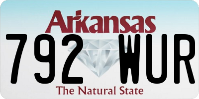 AR license plate 792WUR