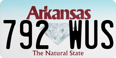AR license plate 792WUS