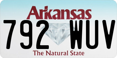 AR license plate 792WUV