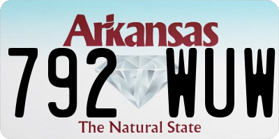 AR license plate 792WUW