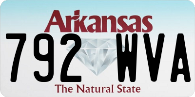 AR license plate 792WVA