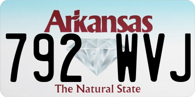 AR license plate 792WVJ
