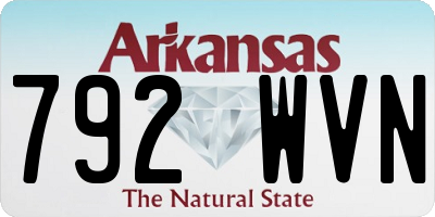 AR license plate 792WVN