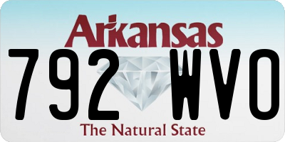 AR license plate 792WVO