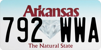 AR license plate 792WWA