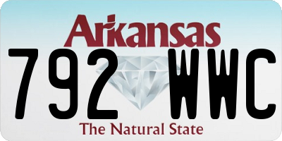 AR license plate 792WWC