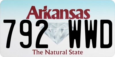 AR license plate 792WWD