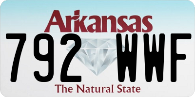 AR license plate 792WWF