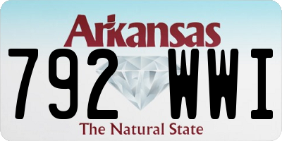 AR license plate 792WWI