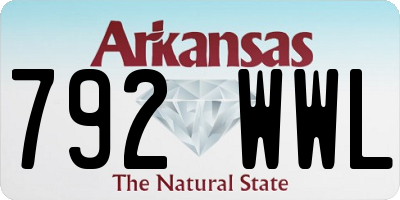 AR license plate 792WWL