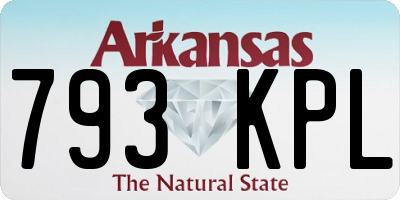 AR license plate 793KPL