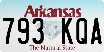 AR license plate 793KQA