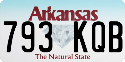 AR license plate 793KQB