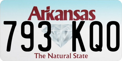 AR license plate 793KQO