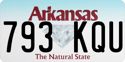 AR license plate 793KQU