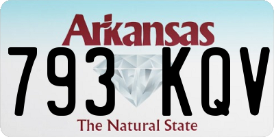 AR license plate 793KQV