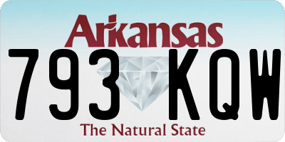 AR license plate 793KQW