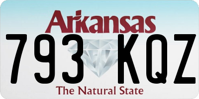 AR license plate 793KQZ