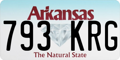 AR license plate 793KRG