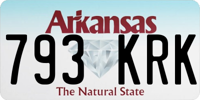 AR license plate 793KRK