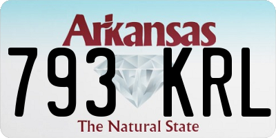 AR license plate 793KRL