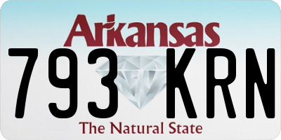 AR license plate 793KRN