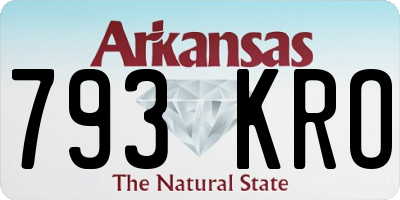 AR license plate 793KRO