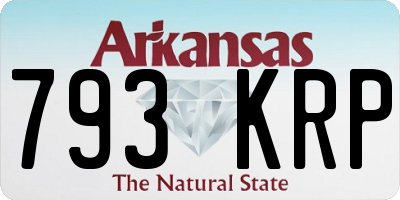 AR license plate 793KRP