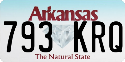 AR license plate 793KRQ