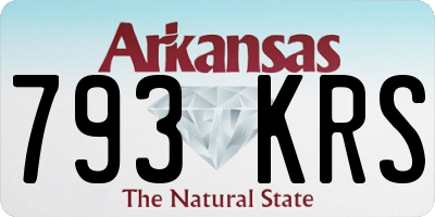 AR license plate 793KRS