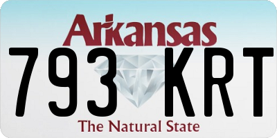 AR license plate 793KRT
