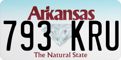 AR license plate 793KRU