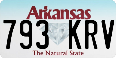 AR license plate 793KRV