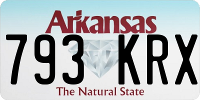 AR license plate 793KRX
