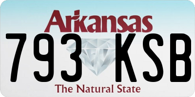 AR license plate 793KSB