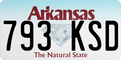 AR license plate 793KSD