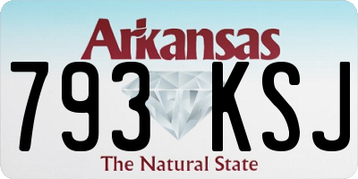 AR license plate 793KSJ