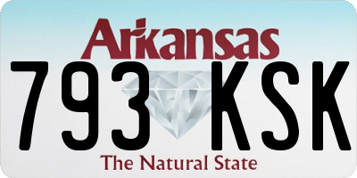 AR license plate 793KSK