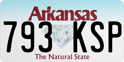 AR license plate 793KSP