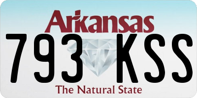 AR license plate 793KSS