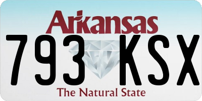 AR license plate 793KSX